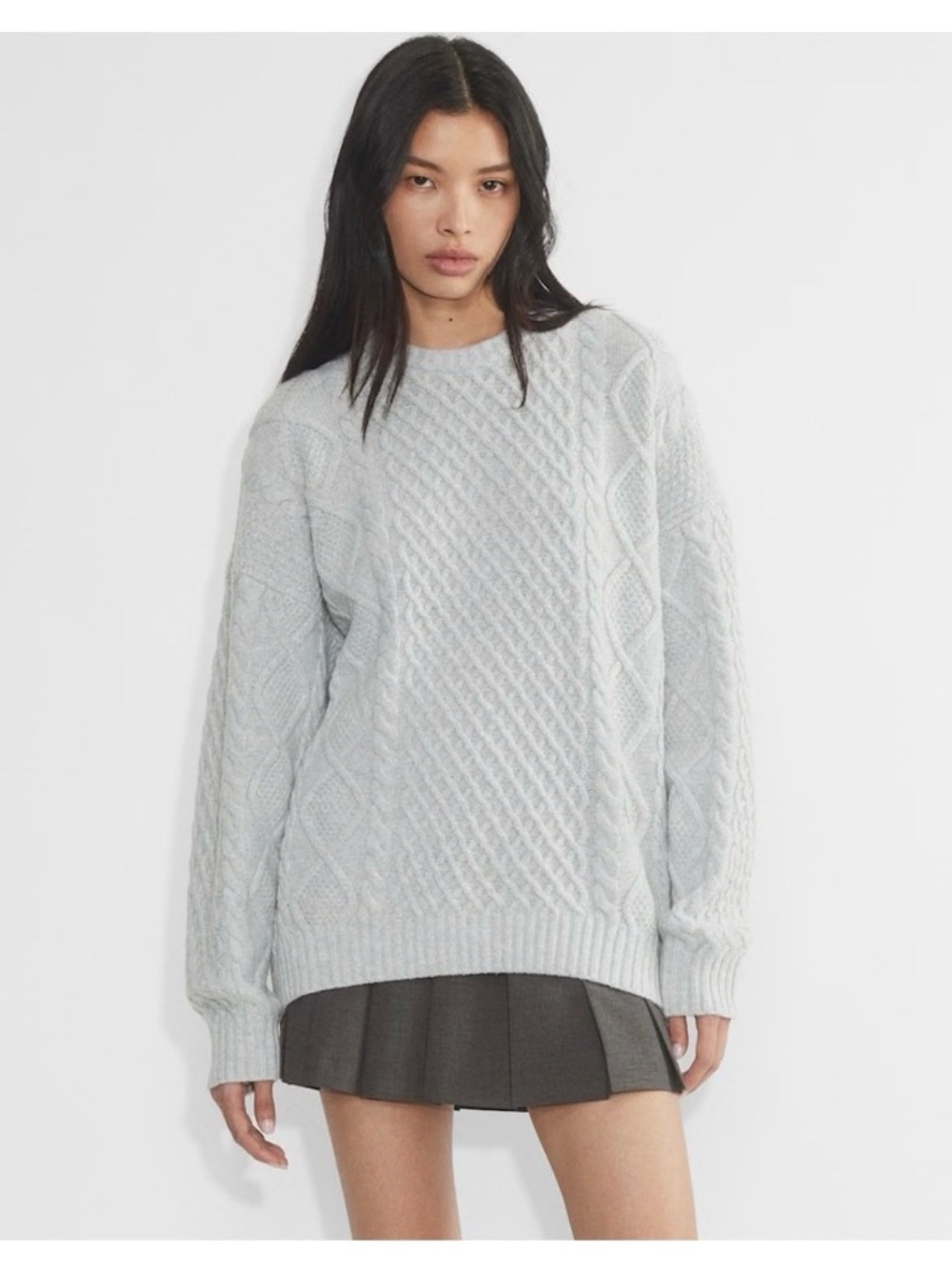 Aritzia Sunday’s Best Peggy Sweater, Medium in Heather Chrome